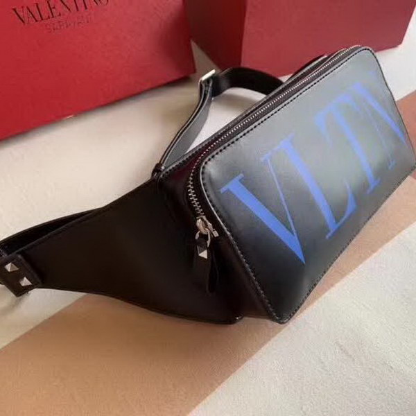 【原版皮】华伦天奴/Valentino 腰包，采用进口南非皮精心裁制而成，涂鸦大logo，简易设计，容量大，男生女生都可以用哦，款号：0056