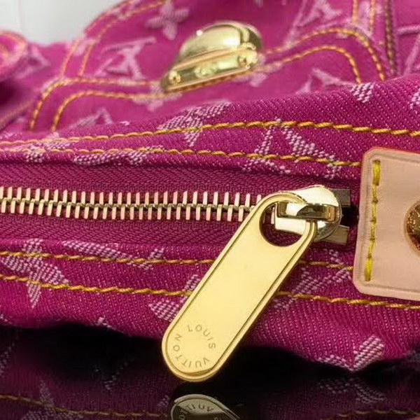 【原版皮】路易威登/LV 中古系列牛仔布手提包，选用丹宁材质铺陈Monogram图案，彰显手袋的同时囊括功能性细节，精巧点缀金色金属件，款号：M44464