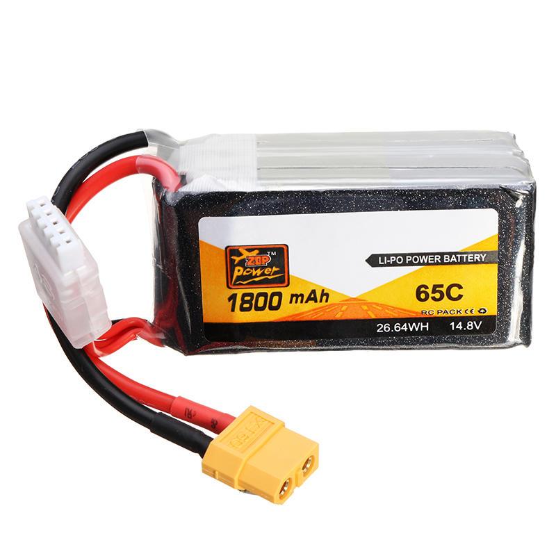 2 PCS ZOP Power 14.8V 1800mAh 65C 4S Lipo Battery XT60 Plug For RC FPV Racing Drone