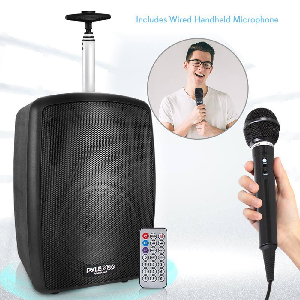 Pyle PPHP8MBA Bluetooth Portable PA Speaker System, MP3/USB/SD/FM Radio