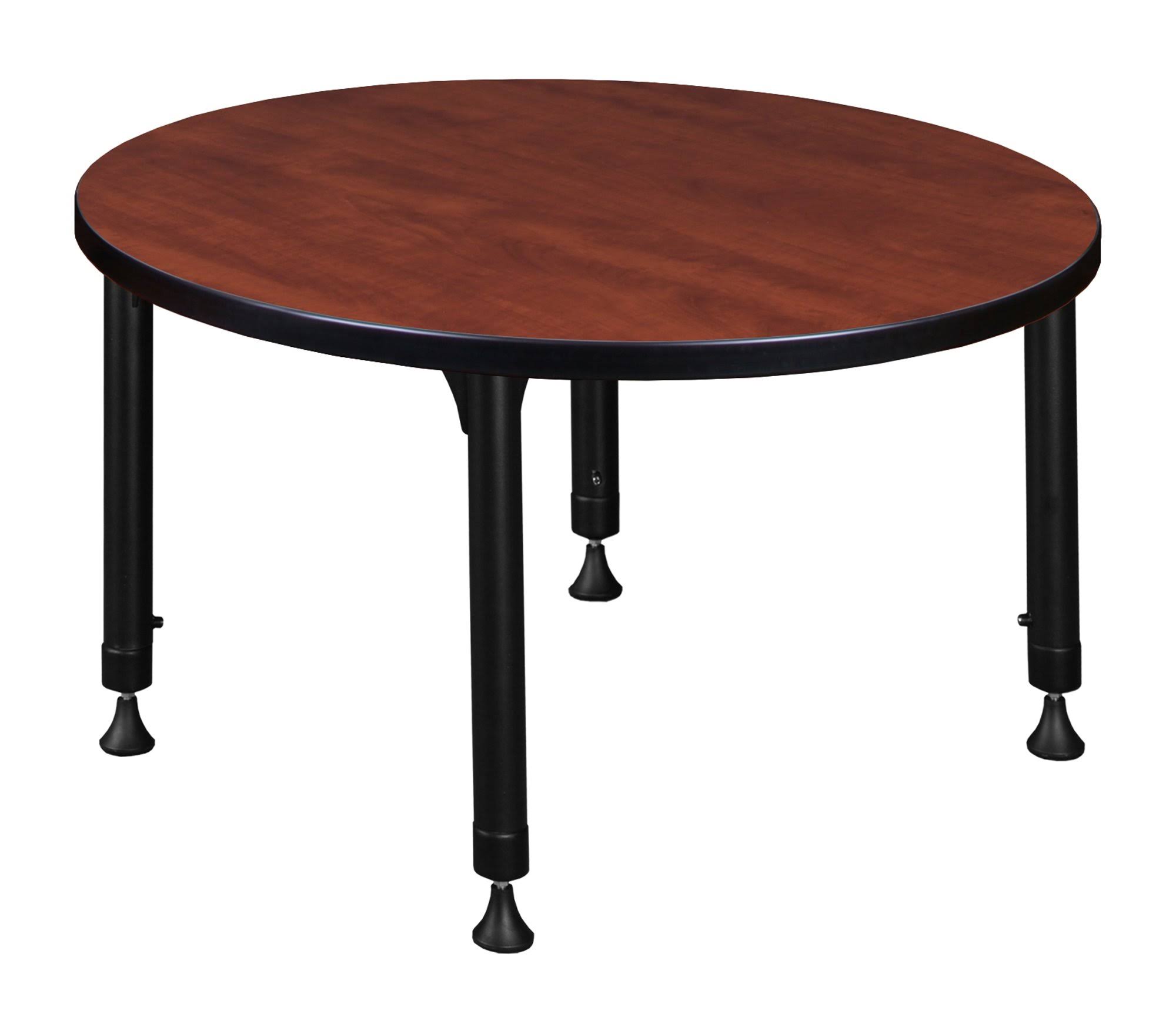 Regency Kee 30 in. Round Height Adjustable Classroom Table - Maple