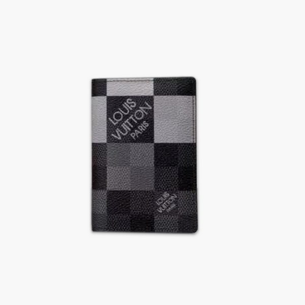 【原版皮】路易威登/LV 大格口袋钱夹，由Damier Graphite Pixel涂层帆布制成，以像素形式演绎经典Damier棋盘格图案，凸显未来感，集各种口袋与信用卡槽于一身，小巧又实用的多功能，款号：N63144