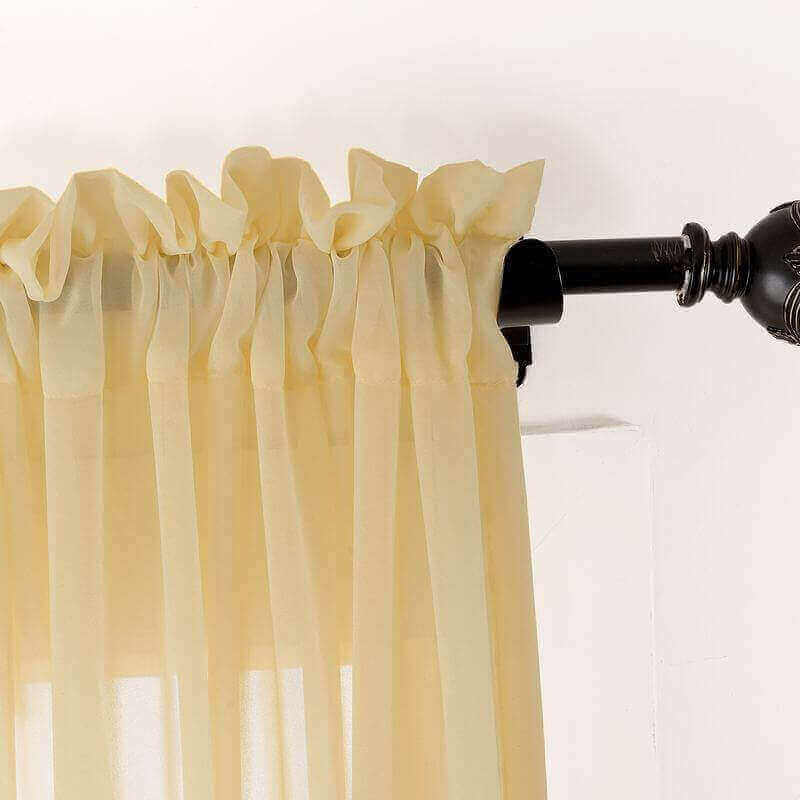 CUSTOM Scandina Khaki Indoor Outdoor Sheer Curtain Voile Drapery