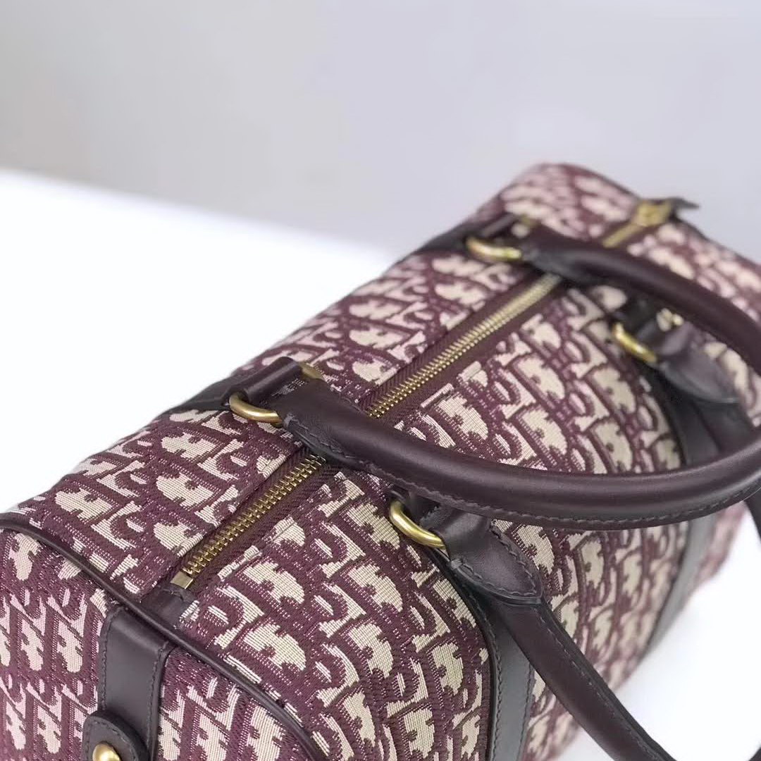 【原版皮】迪奥/Dior 枕头包，选用Oblique提花帆布搭配同色系牛皮皮革裁制而成，经典大方，简约时尚