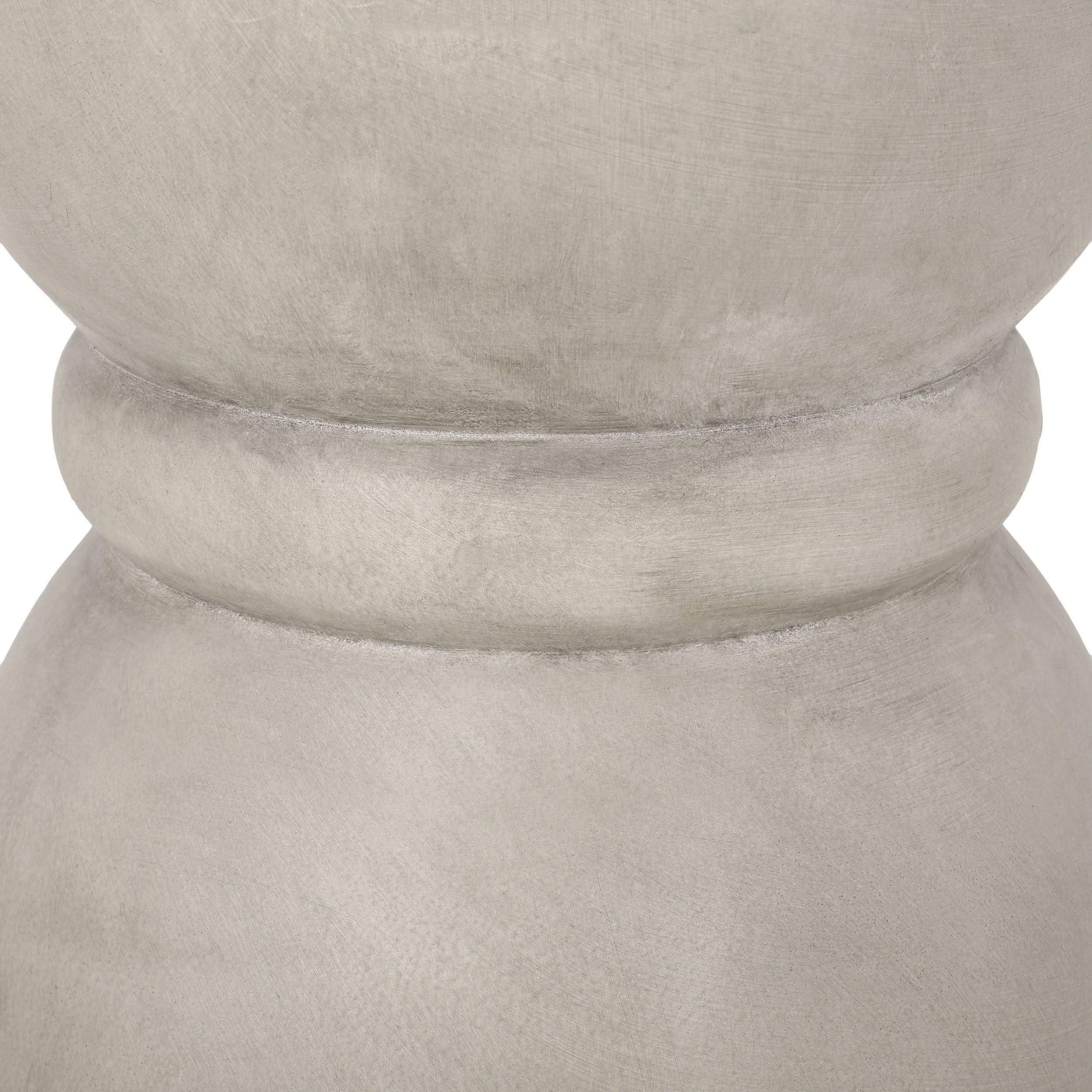 Christopher Knight Home 312769 Norman Outdoor Contemporary Lightweight Accent Side Table, Concrete Finish