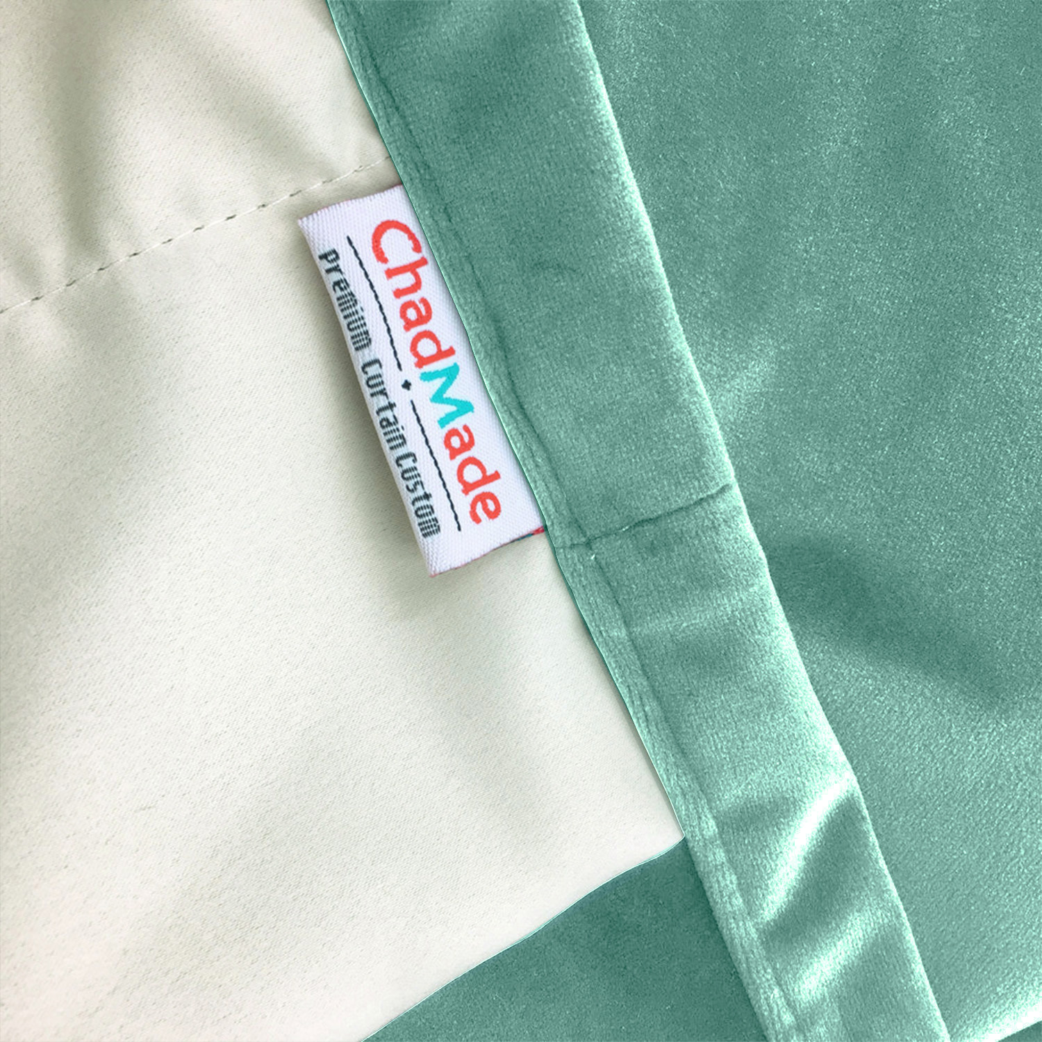 Flat Hook Velvet Curtain Drape with Blackout Lined For Track with Ring Clip or Traverse Rod and Rod with Rings Birkin