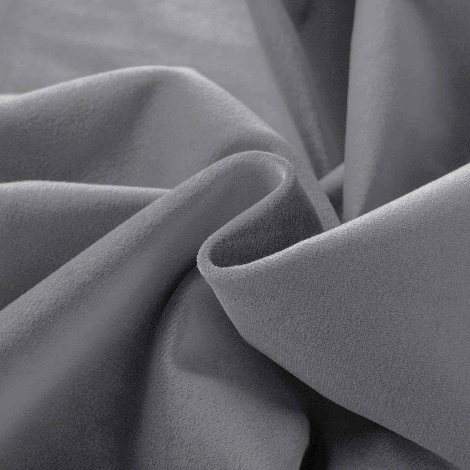 Set of 2 Velvet Curtain Panel in Nickel Grommet Unlined Drape Birkin