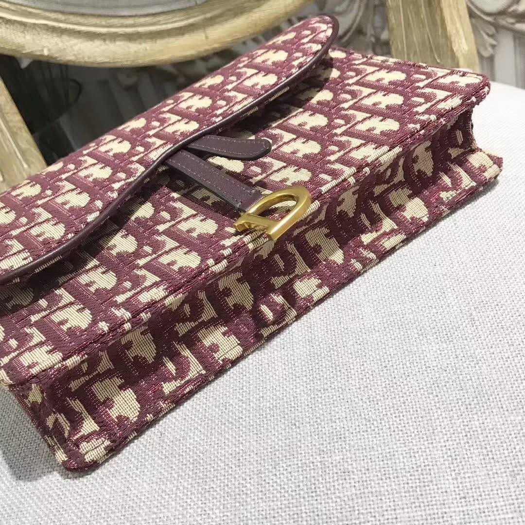 【原版皮】迪奥/Dior 链条包，选用Oblique提花帆布搭配同色系牛皮皮革裁制而成，缀以D字徽标设计，拆了链条又能当手包，另配：手挽带一条