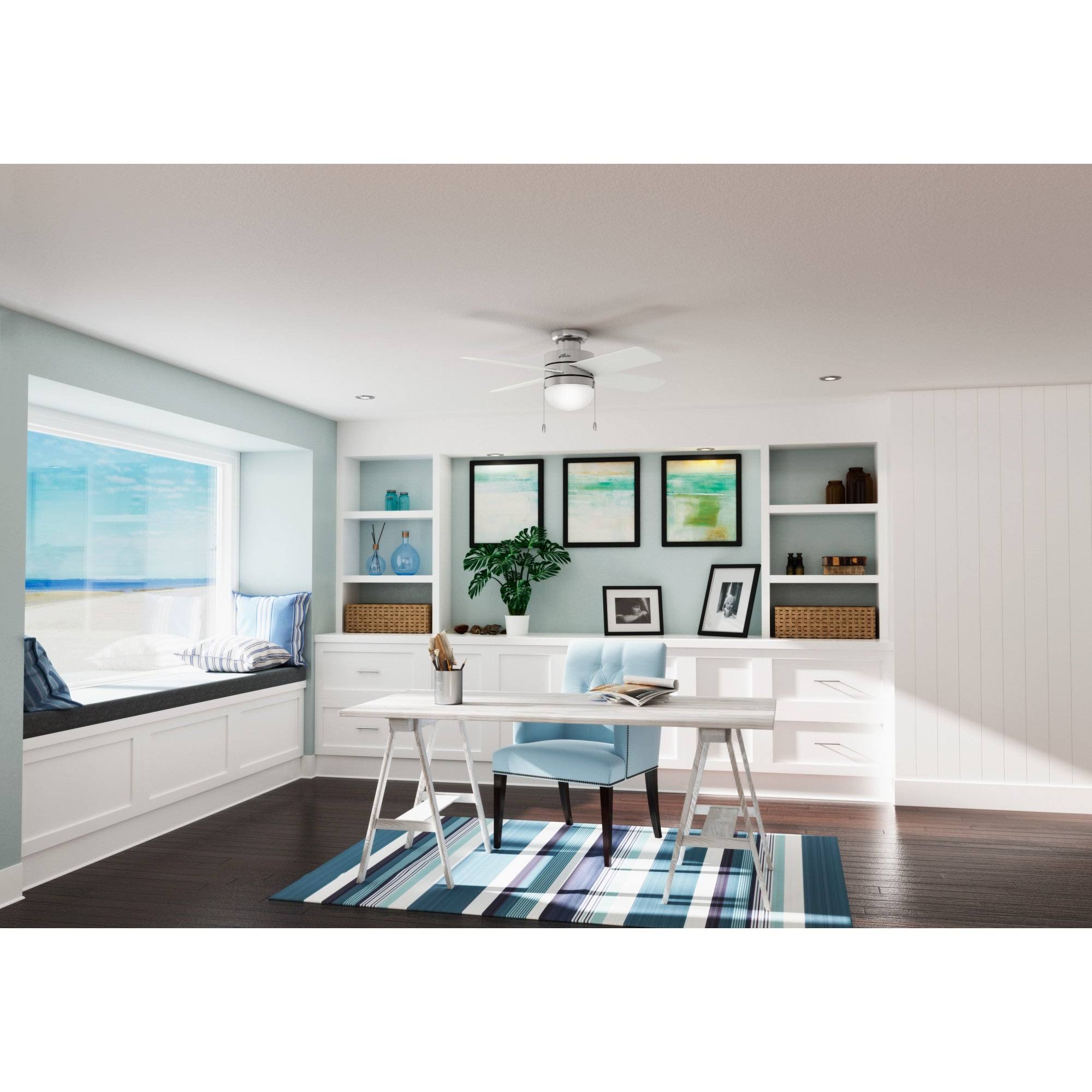 Hunter Timpani 44x22 Ceiling Fan w/LED Light - Brushed Nickel - 50358