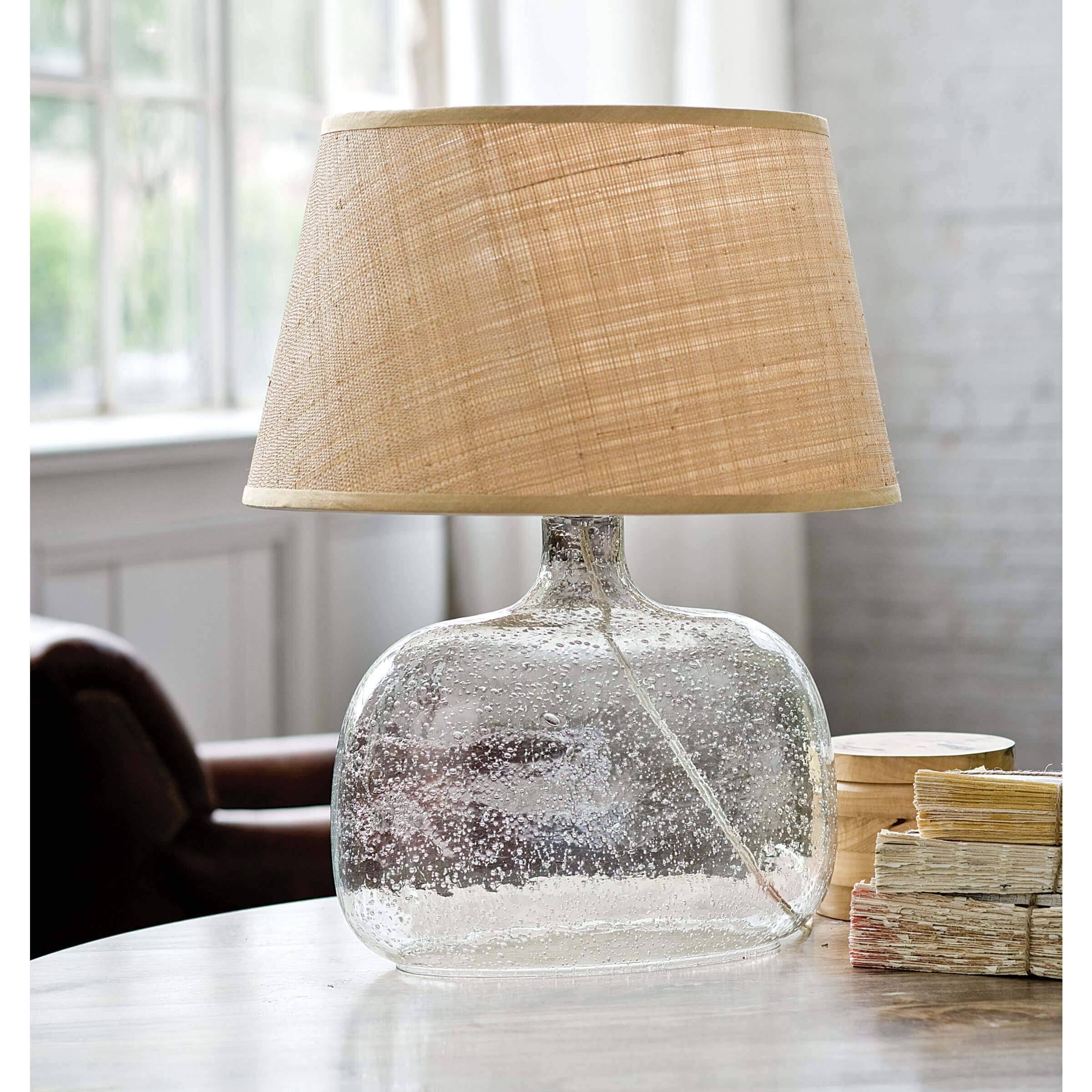 Regina Andrew Oval Seeded Glass Table Lamp