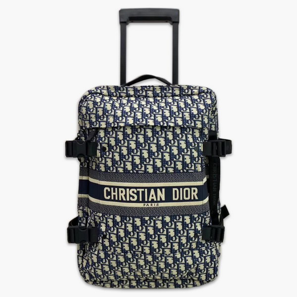 【原版皮】迪奥/Dior oblique 旅行箱,经典特制oblique老花布料自带高级感,因为是特制面料 所以箱子很轻,面料不会皱皱的哦,尺寸符合国际登机标准,容量颜值通通在线