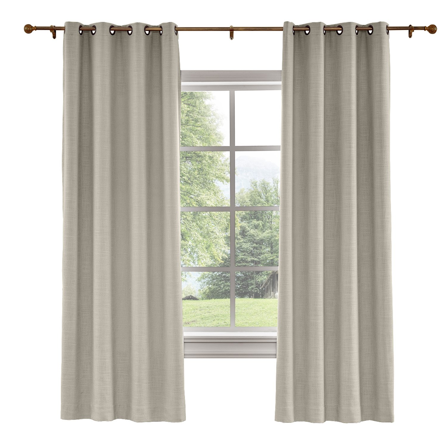 LIZ Polyester Linen Curtain Drapery Custom