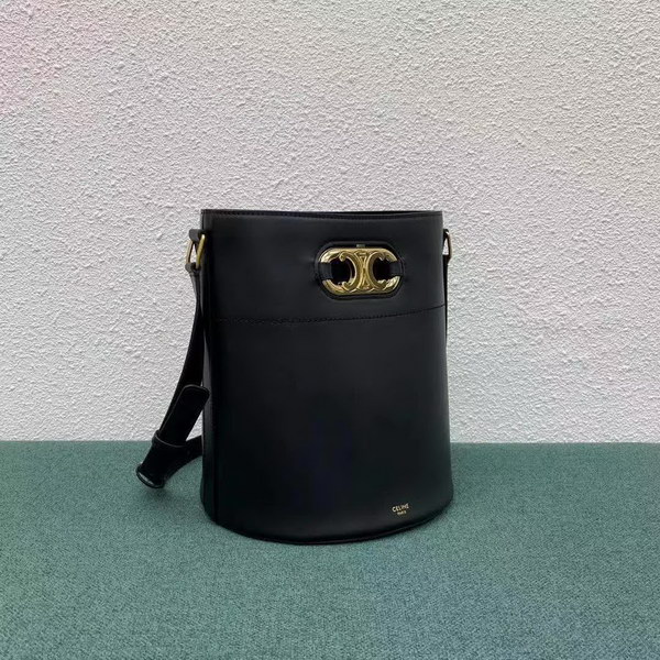 【原版皮】赛琳/Celine 小牛皮水桶，芭比Lisa代言款，黄褐棕牛皮搭配金色金属既高级又抢眼,款号：193043