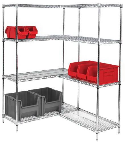 Quantum Storage Systems Chrome Wire Shelving Unit