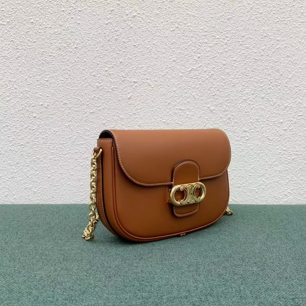 【原版皮】赛琳/Celine Maillon肩背包，简约无多余的修饰，高级的质感，Logo五金镂空设计增添包的独特，一见倾心，外牛皮，内衬羊皮，款号：191343