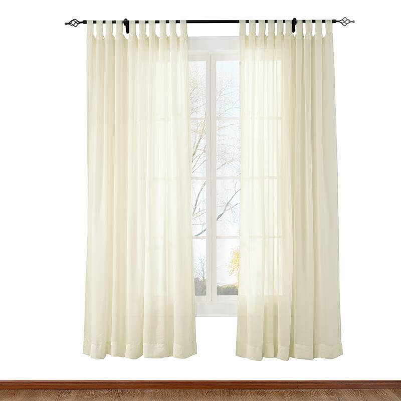 Tab Top Indoor Outdoor Sheer Curtain Wide Opulent Voile Drape SCANDINA