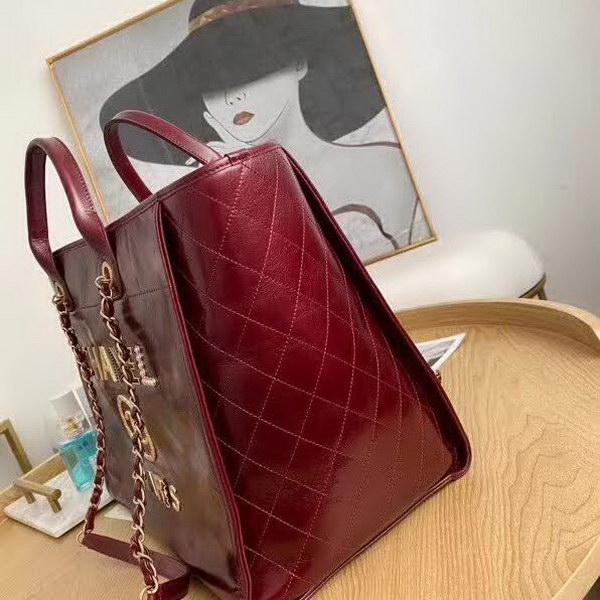 【原版皮】香奈儿/Chanel 购物袋 ，采用进口油腊牛皮，配顶级精美古铜金五金，非常高档新颖独特，休闲又时尚、又会掀起一股热潮，五金 ogo镶珍珠，款号：AS8375