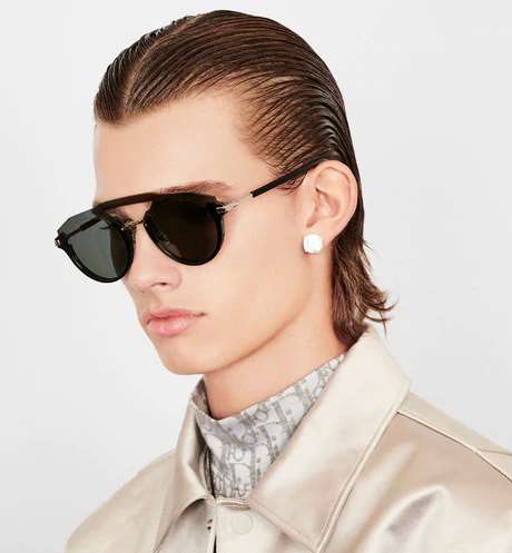DiorFuturistic Black Pilot Sunglasses