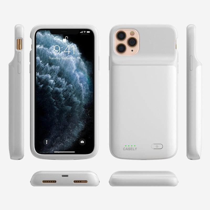 Solid White Battery-Powered Charging Case