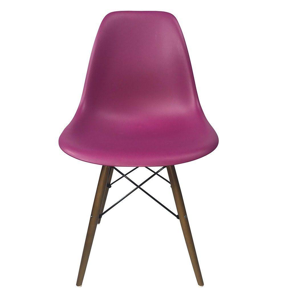 Eiffel Chair - Wooden Legs - light-green-pp, Light Walnut