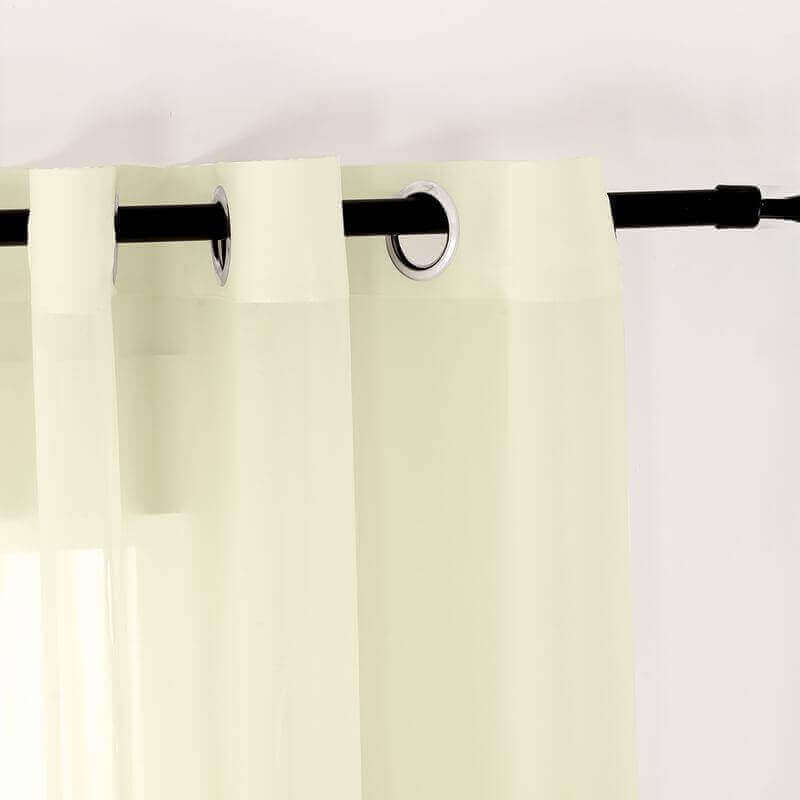 CUSTOM Scandina Beige Indoor Outdoor Sheer Curtain Voile Drapery