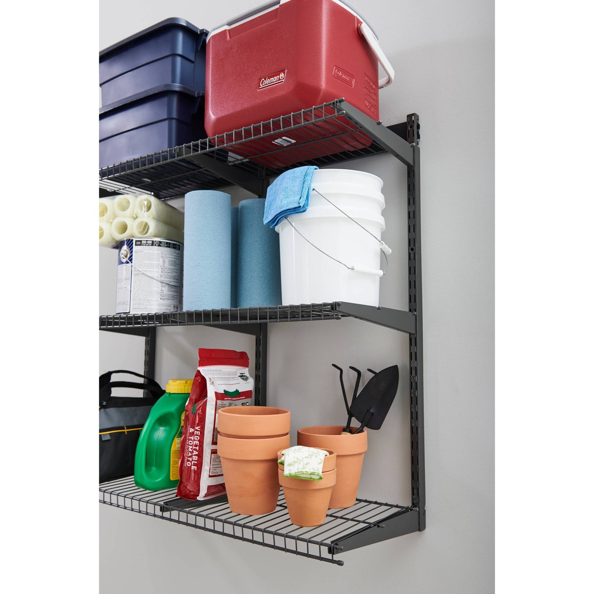 Rubbermaid 36x22 FastTrack Garage Storage All-in-One Rail Shelving Kit