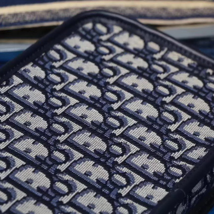 【原版皮】迪奥/Dior 相机包，选用Oblique提花帆布搭配同色系牛皮皮革裁制而成，大大的D字扣的手拎设计五金，随意又摩登，谁用谁时髦