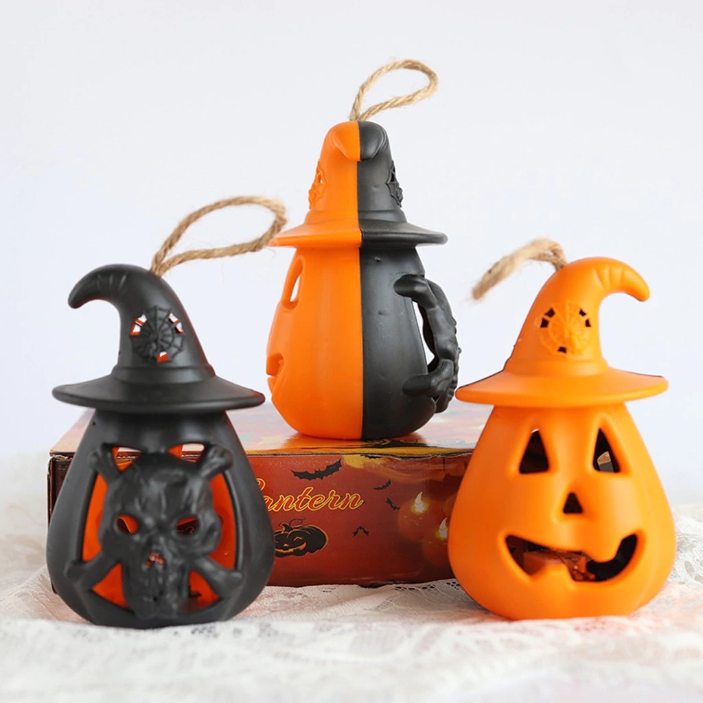 Halloween Pumpkin Lights Battery Power Pumpkin Portable Lantern Decoration Party