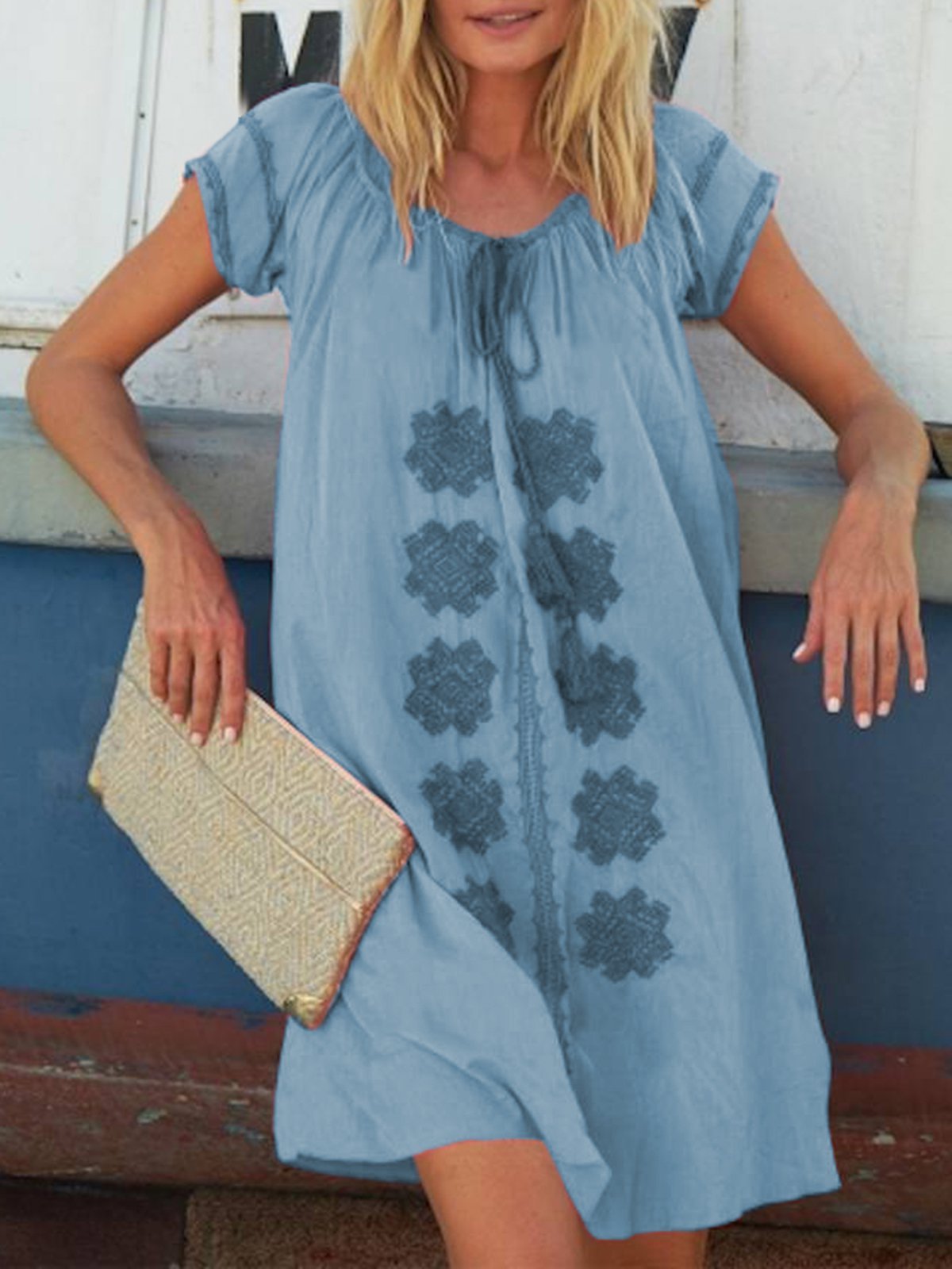 Women Dresses Holiday Boho Linen Dresses