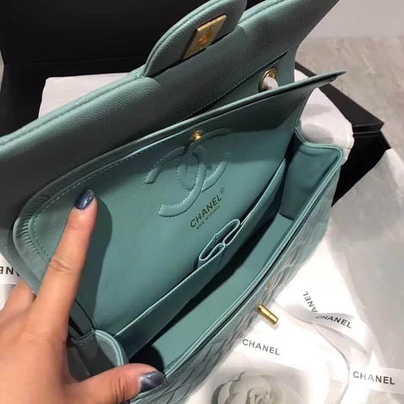 high quality handbag 119010 caviar genuine leather flap bag 1112