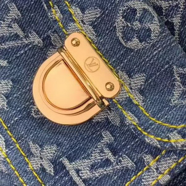 【原版皮】路易威登/LV 中古系列牛仔布手提包，选用丹宁材质铺陈Monogram图案，彰显手袋的同时囊括功能性细节，精巧点缀金色金属件，款号：M95050