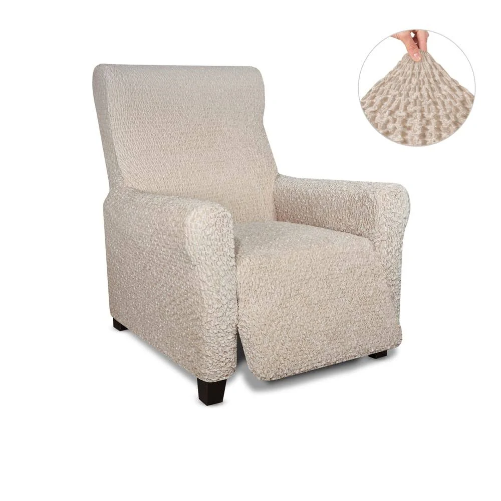 Recliner Chair Slipcover, Velvet Collection Vanilla