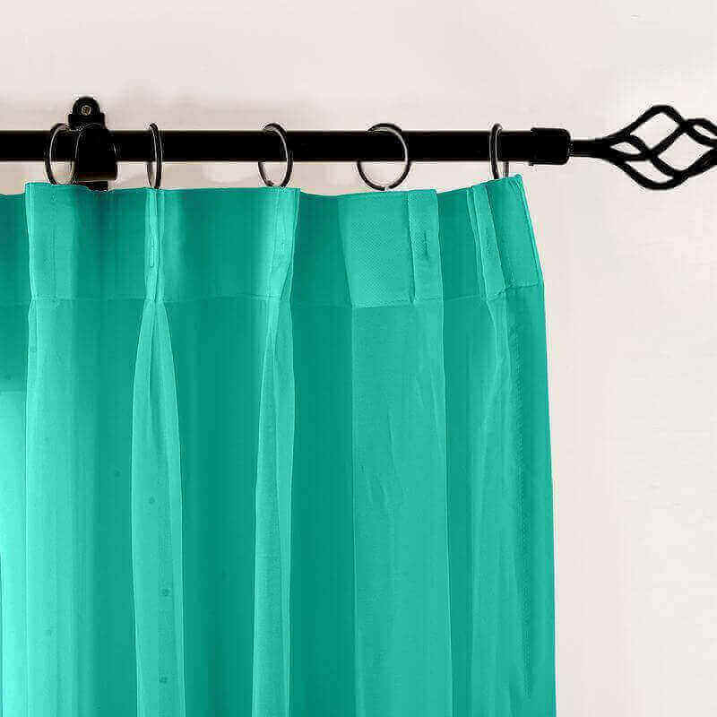 CUSTOM Scandina Peacock Indoor Outdoor Sheer Curtain Voile Drapery