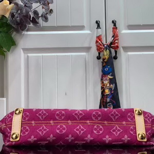 【原版皮】路易威登/LV 中古系列牛仔布手提包，选用丹宁材质铺陈Monogram图案，彰显手袋的同时囊括功能性细节，精巧点缀金色金属件，款号：M44464