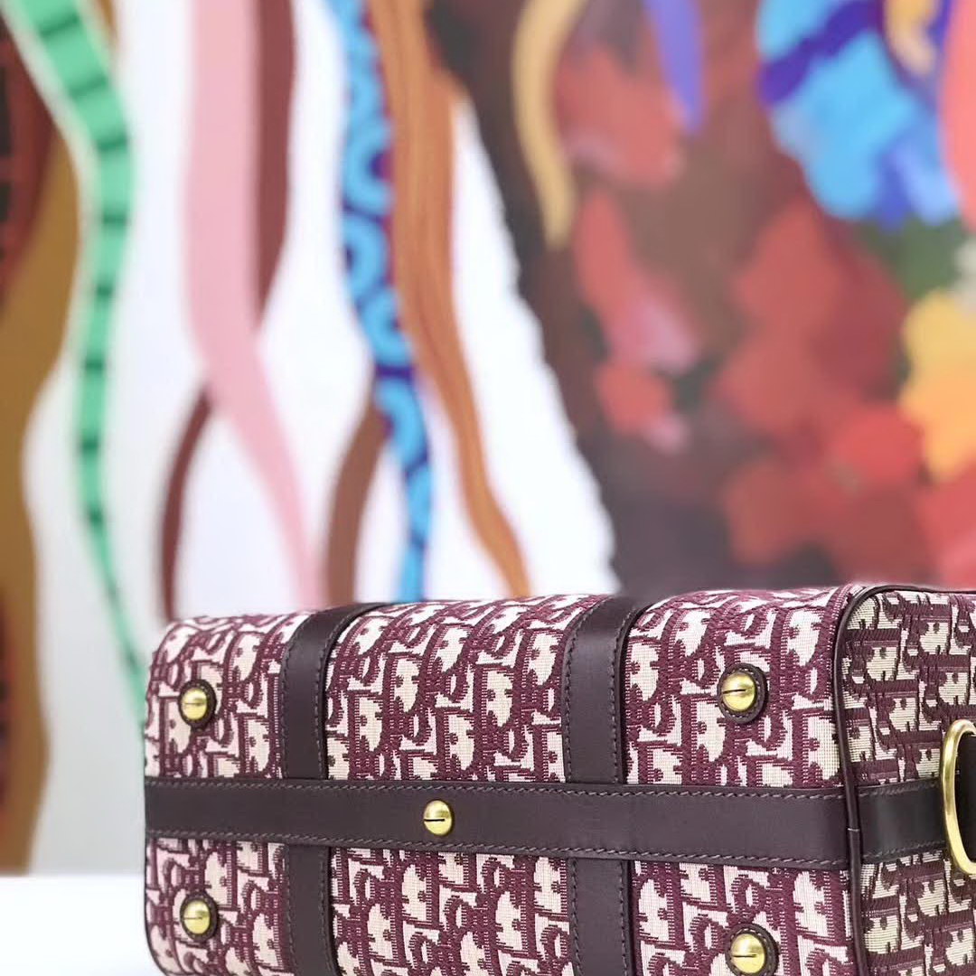 【原版皮】迪奥/Dior 枕头包，选用Oblique提花帆布搭配同色系牛皮皮革裁制而成，经典大方，简约时尚