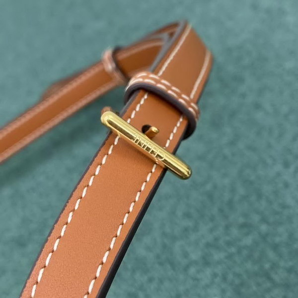 【原版皮】赛琳/Celine 老花系斜挎包，颜值爆表，整个包以凯旋门标志为主，包边以棕色为主围绕开口，焦糖棕色搭配老花添加了复古元素，款号：191522