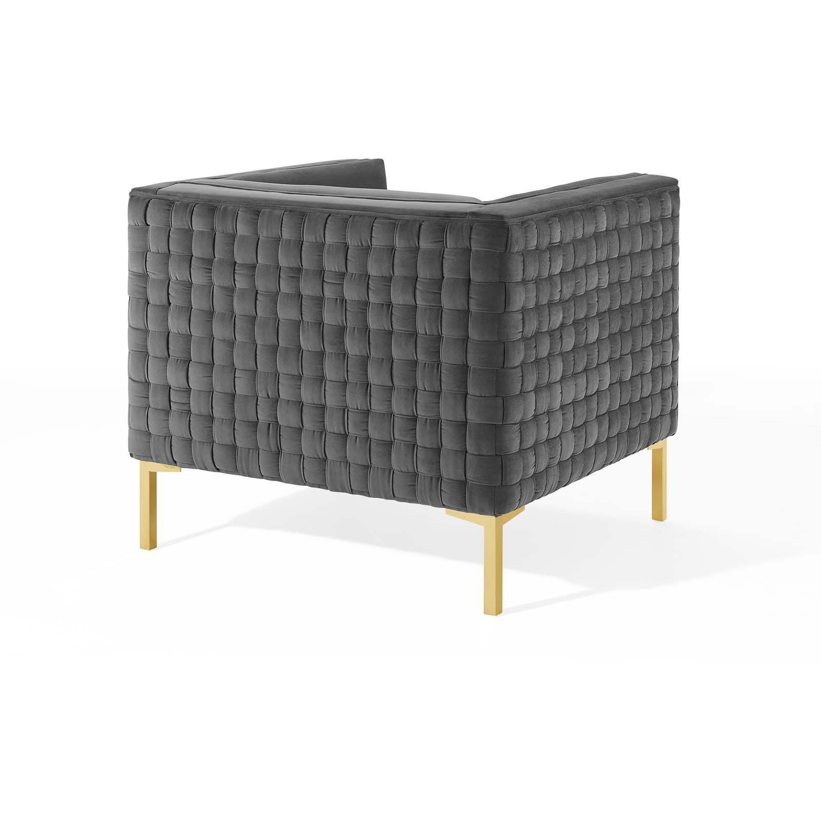 Modway Resonate Performance Velvet Armchair - Charcoal