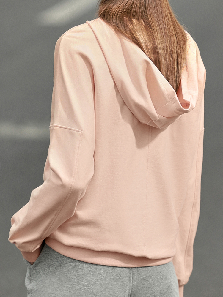 测试多规格色卡 Amii Minimalism Sweatshirt Women Spring Hooded Clothes Solid Loose Hoodies 100% Cotton Casual Pullover Female Tops 12240199