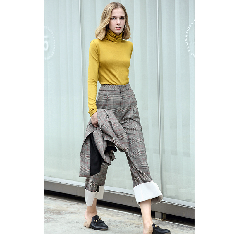 复制复制两个规格无规格图 AMII Minimalism Autumn Winter Women's Sweater Causal Solid Basic Turtleneck Sweaters For Women Women's sweater Tops 12020216