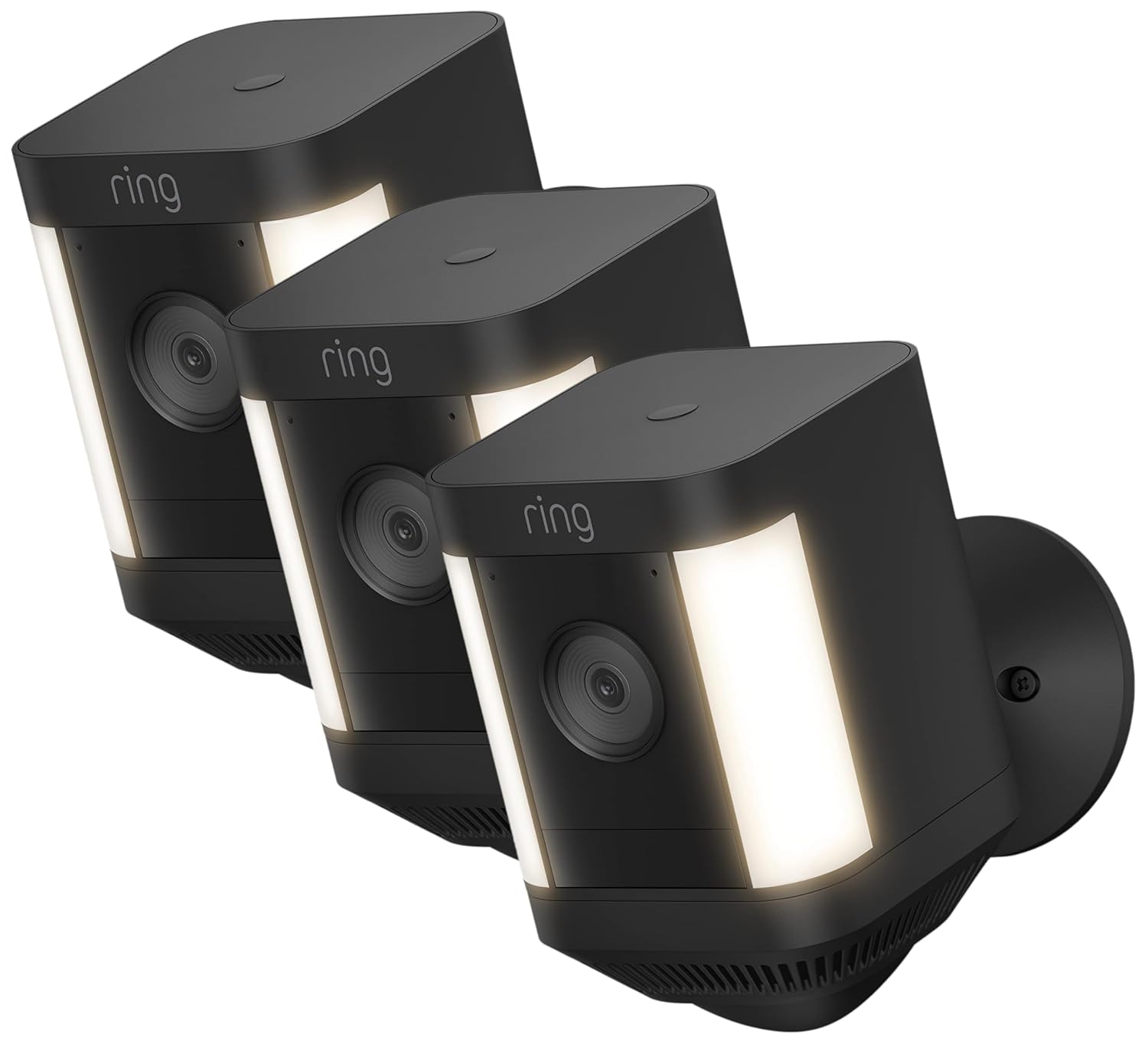 Ring Spotlight Cam Plus, Battery | Two-Way Talk, Color Night Vision, and Security Siren (2022 release) - White