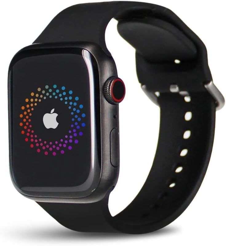 Apple Watch Series 7 (GPS, 41mm) Starlight Aluminum Case with Starlight Sport Band, Regular (Renewed)